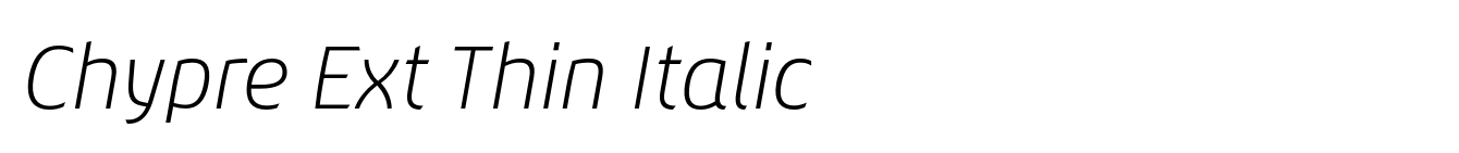 Chypre Ext Thin Italic image